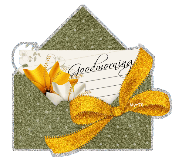 Cute Good Morning With Glitter Greeting