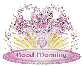 Good Morning With Glittering Heart Gif