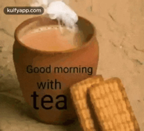 Good Morning With Tea Gif
